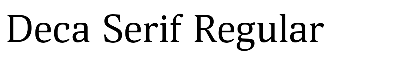 Deca Serif Regular