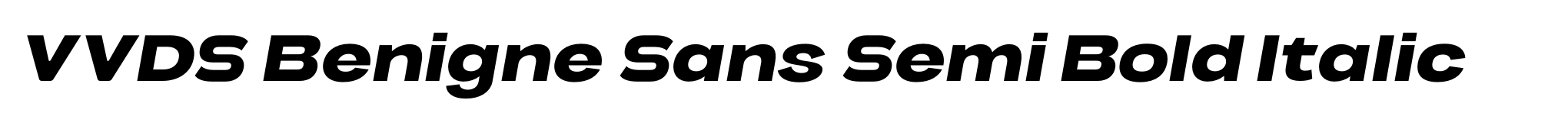 VVDS Benigne Sans Semi Bold Italic image