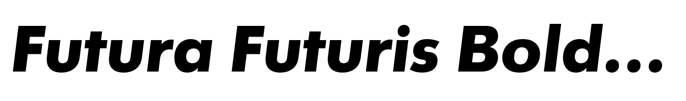 Futura Futuris Bold Italic