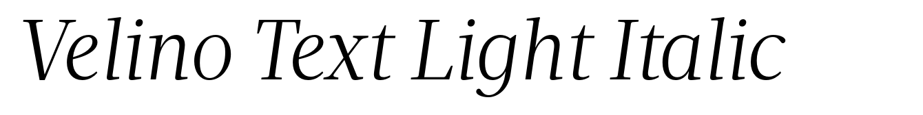 Velino Text Light Italic