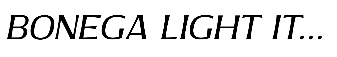 Bonega Light Italic