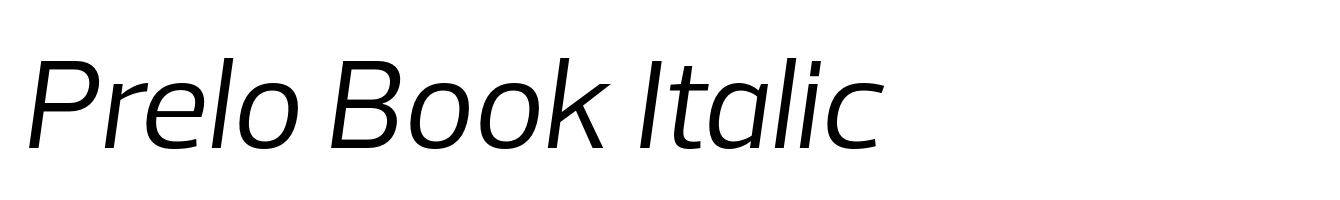 Prelo Book Italic