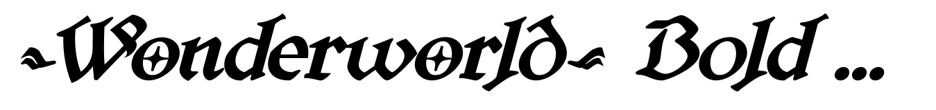 Wonderworld Bold Italic