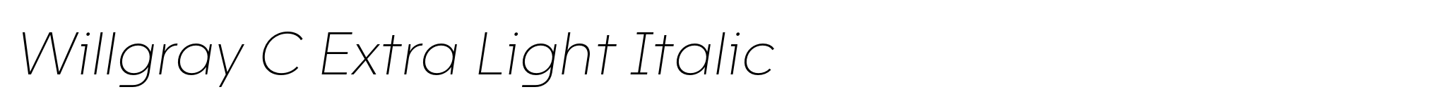 Willgray C Extra Light Italic image