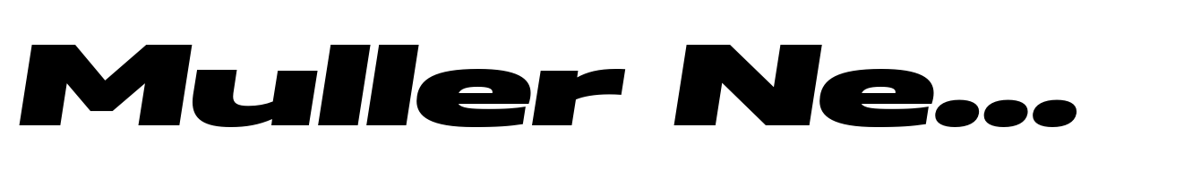 Muller Next Expanded Black Italic