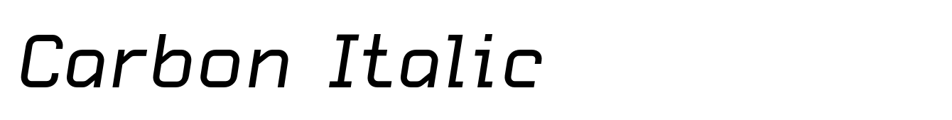 Carbon Italic
