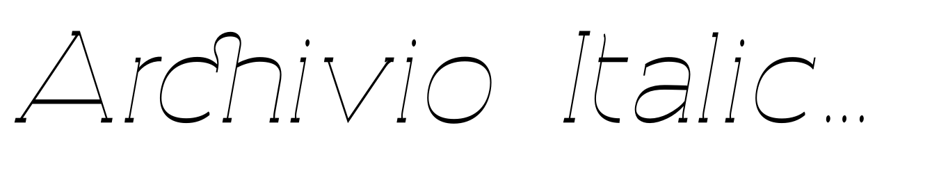 Archivio Italic Slab Inverted 400