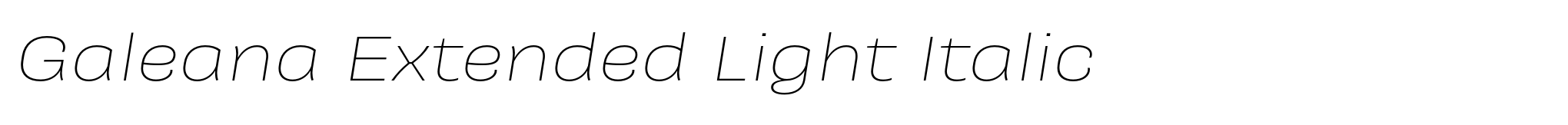 Galeana Extended Light Italic image