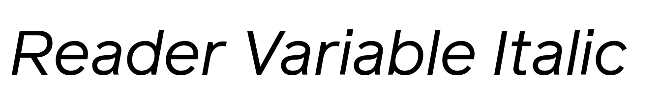 Reader Variable Italic