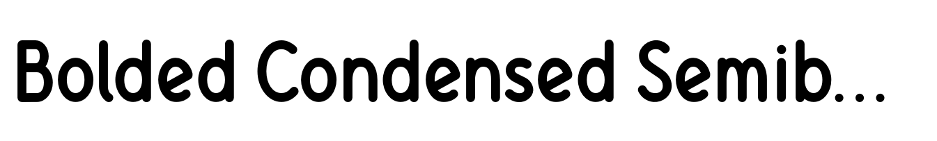 Bolded Condensed Semibold