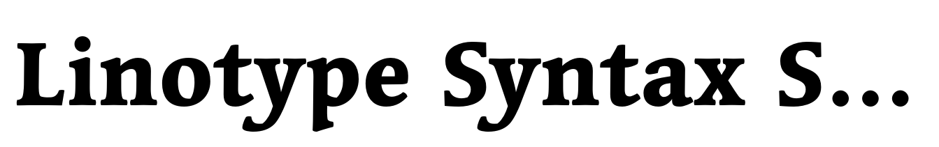 Linotype Syntax Serif Std Heavy