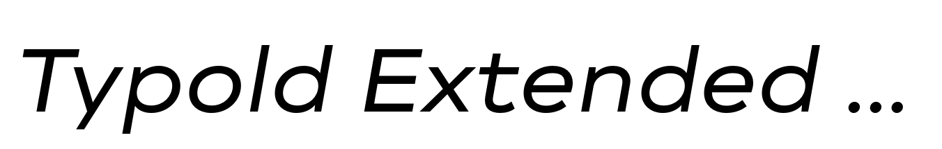 Typold Extended Italic