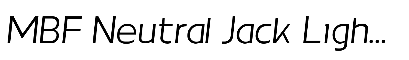 MBF Neutral Jack Light Italic