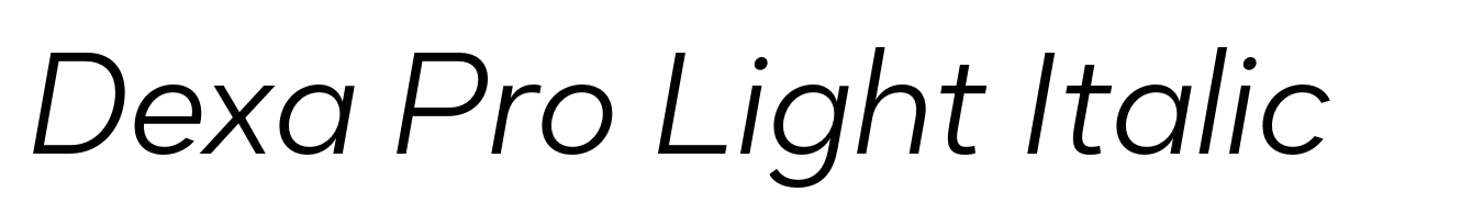 Dexa Pro Light Italic