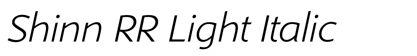 Shinn RR Light Italic