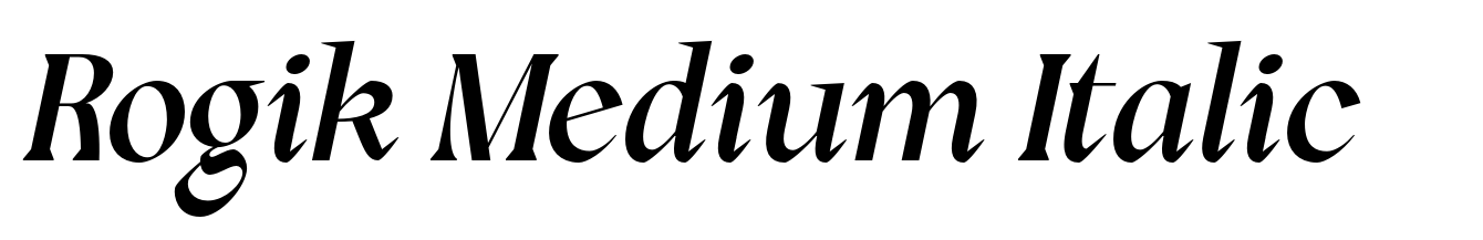 Rogik Medium Italic