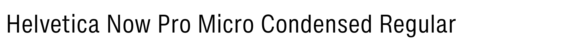 Helvetica Now Pro Micro Condensed Regular image