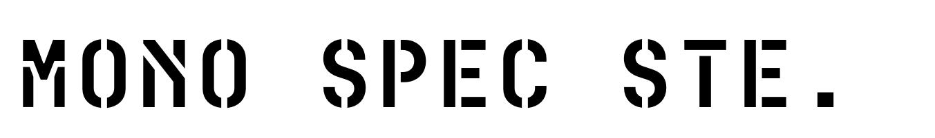 Mono Spec Stencil Semi Bold
