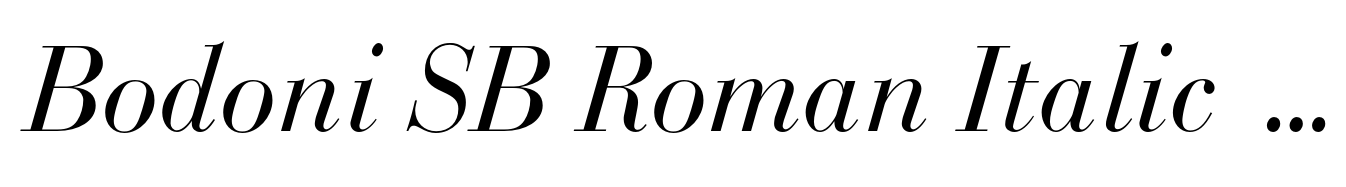 Bodoni SB Roman Italic OsF