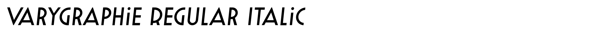 Varygraphie Regular Italic image