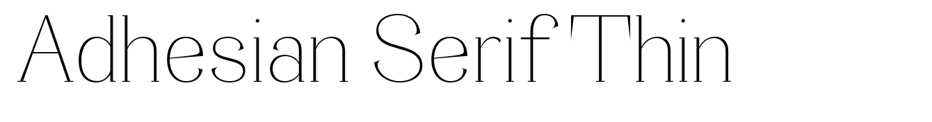 Adhesian Serif Thin