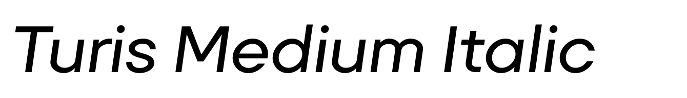 Turis Medium Italic