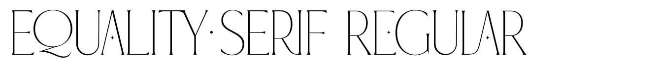 Equality Serif Regular