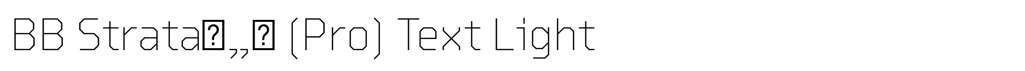 BB Strataв„ў (Pro) Text Light image