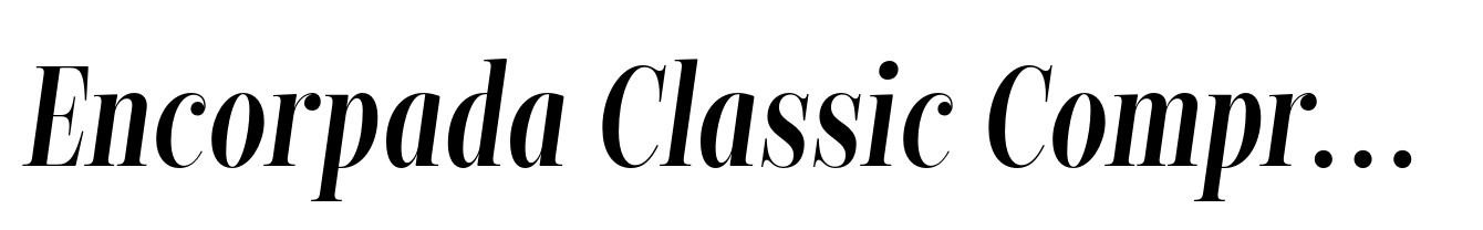 Encorpada Classic Compressed SemiBold Italic