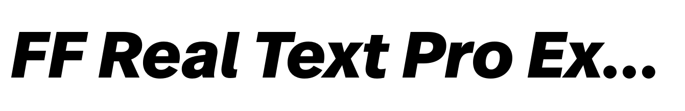 FF Real Text Pro Extrabold Oblique