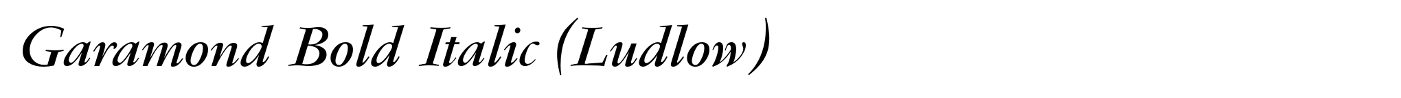 Garamond Bold Italic (Ludlow) image