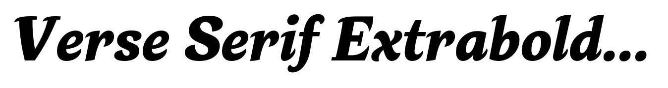 Verse Serif Extrabold Italic