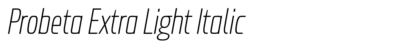 Probeta Extra Light Italic