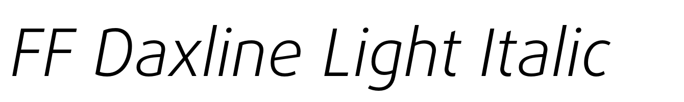FF Daxline Light Italic