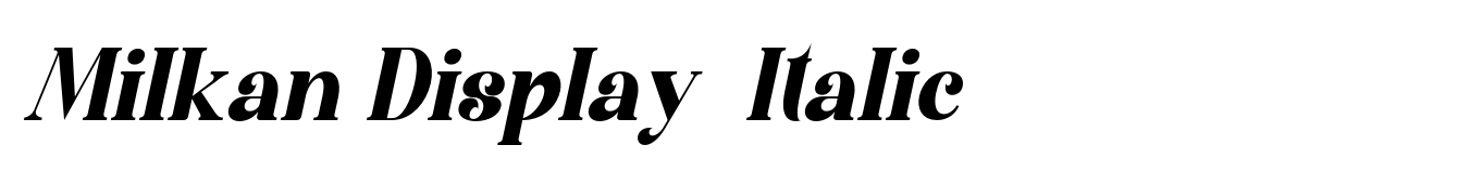 Milkan Display  Italic