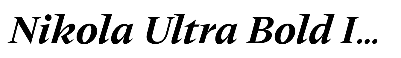 Nikola Ultra Bold Italic