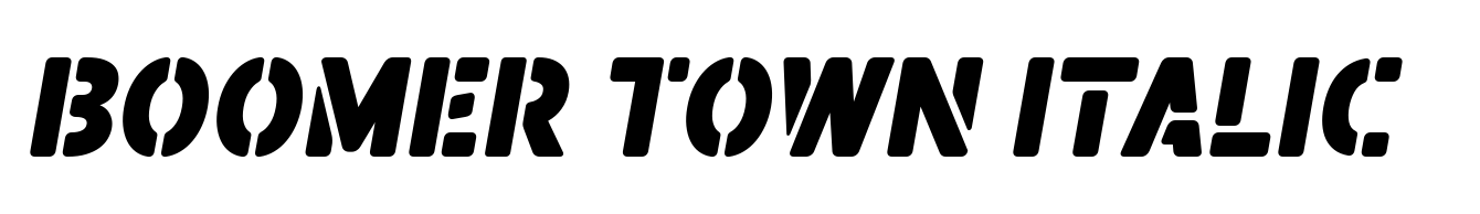 Boomer Town Italic