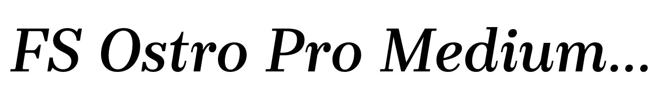 FS Ostro Pro Medium Italic