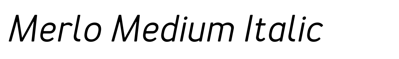 Merlo Medium Italic