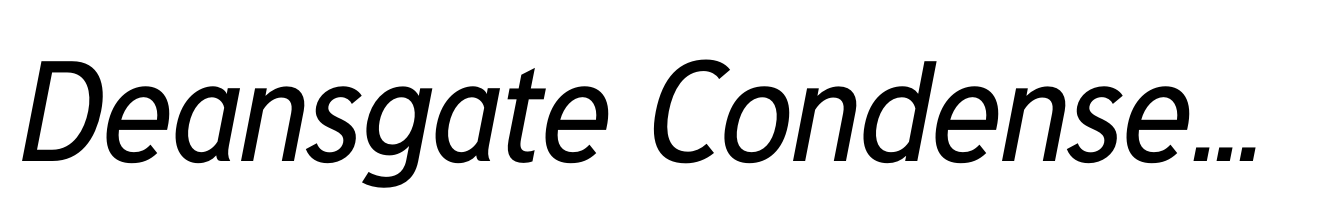 Deansgate Condensed Italic