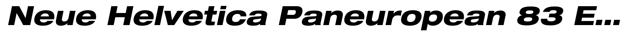 Neue Helvetica Paneuropean 83 Extended Heavy Oblique image