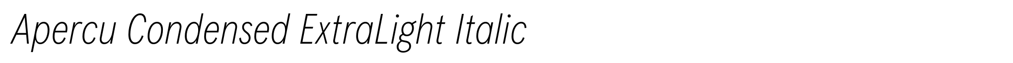 Apercu Condensed ExtraLight Italic image