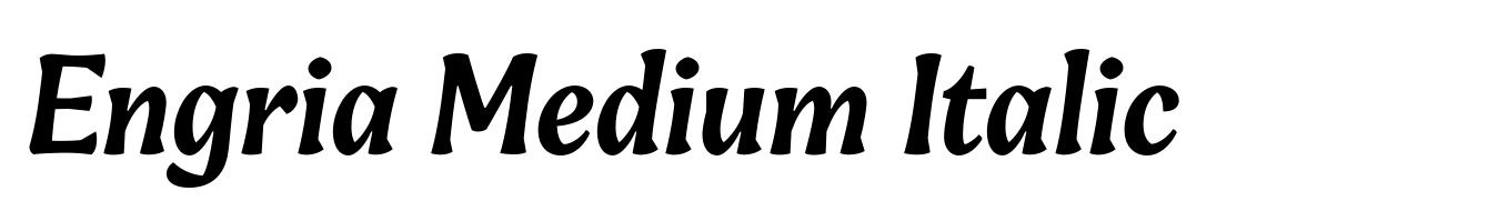 Engria Medium Italic