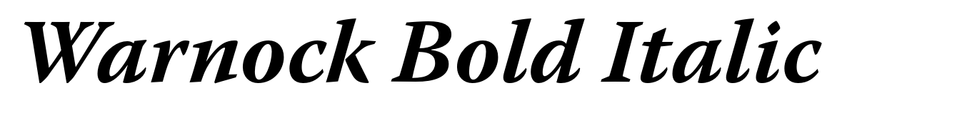 Warnock Bold Italic