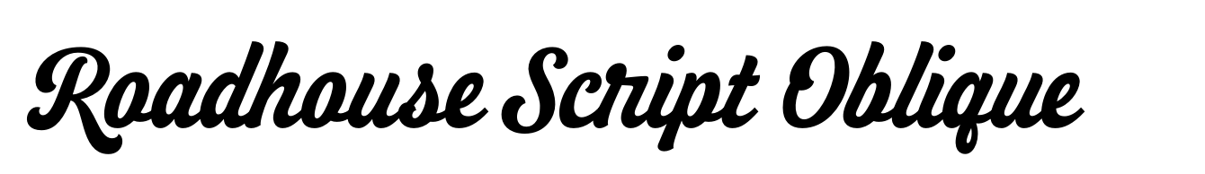 Roadhouse Script Oblique