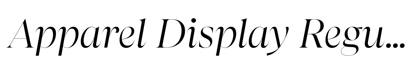 Apparel Display Regular Italic