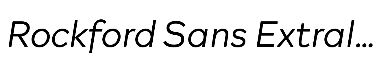 Rockford Sans Extralight Italic