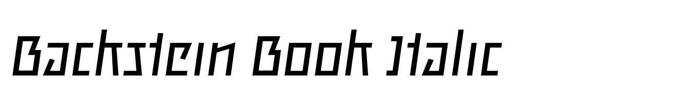 Backstein Book Italic