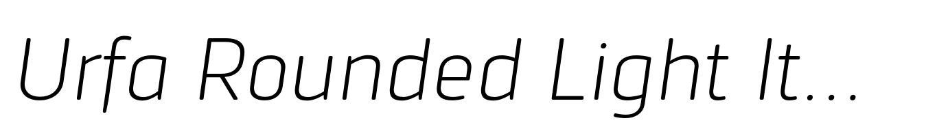 Urfa Rounded Light Italic