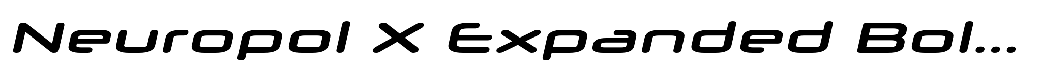 Neuropol X Expanded Bold Italic image